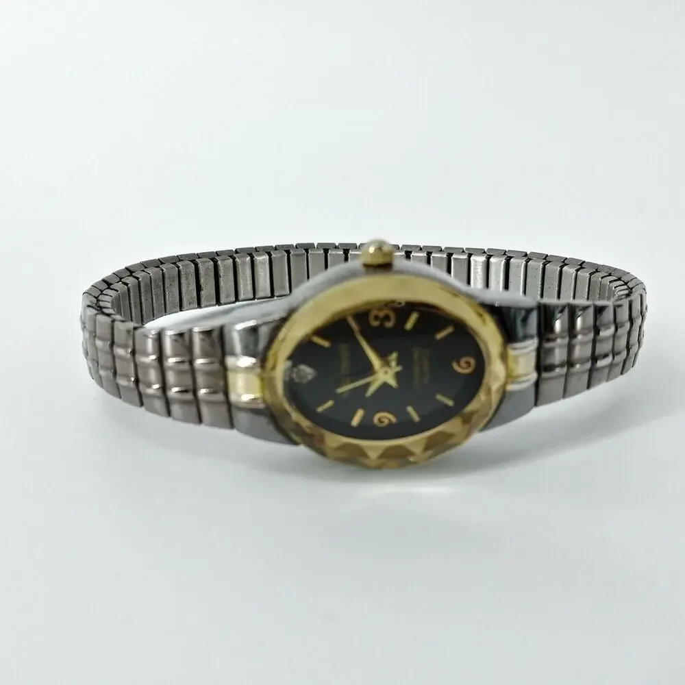 Waltham Diamond Womens Wristwatch Quartz Stainless Steel Back Japan Movt.
